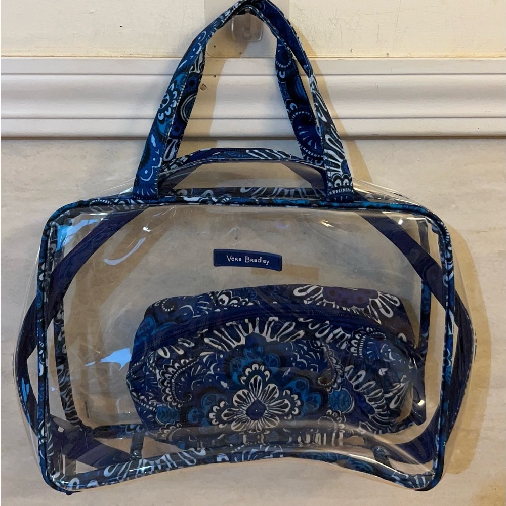 Vera Bradley Clear Cosmetic Bag Organizer Set
